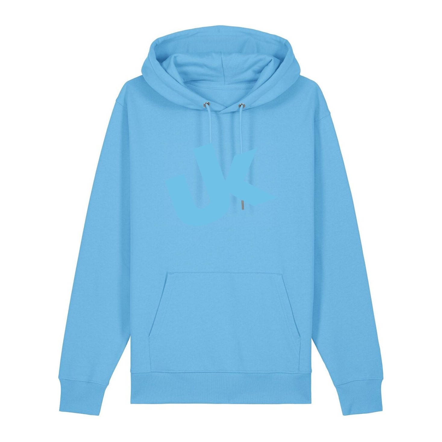 Kapuzenpullover Ton in Ton, Aqua Blue