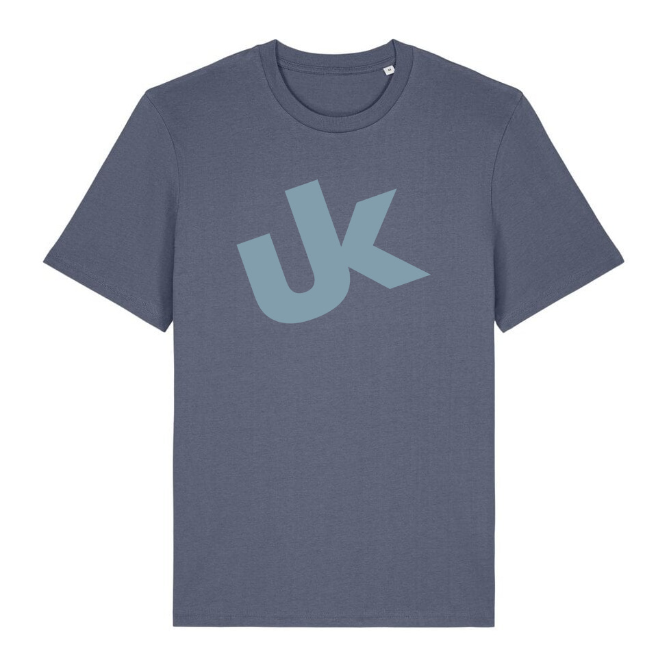 T-Shirt Ton in Ton, Blue Grey